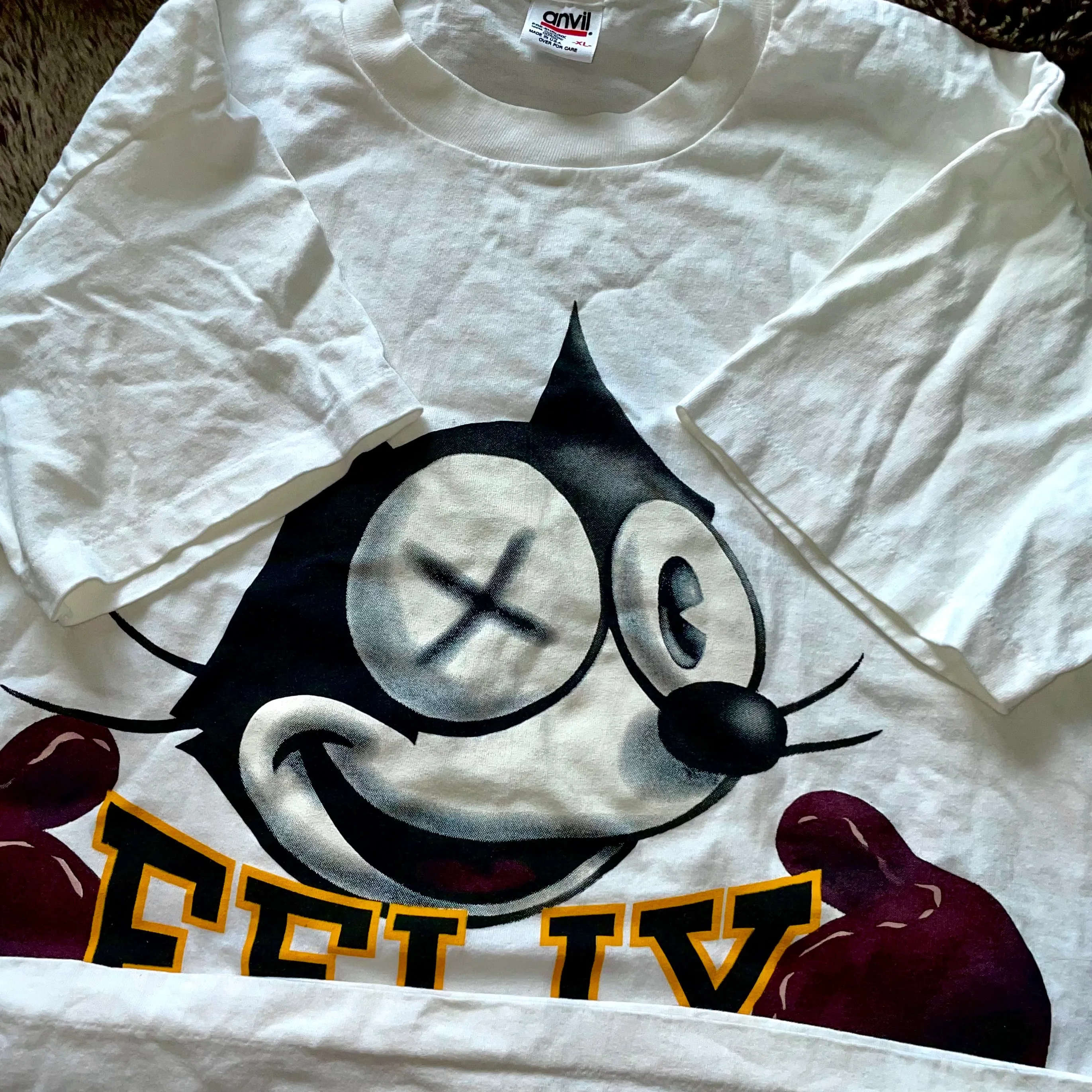 1990s Vintage Felix the Cat Knockout Tee