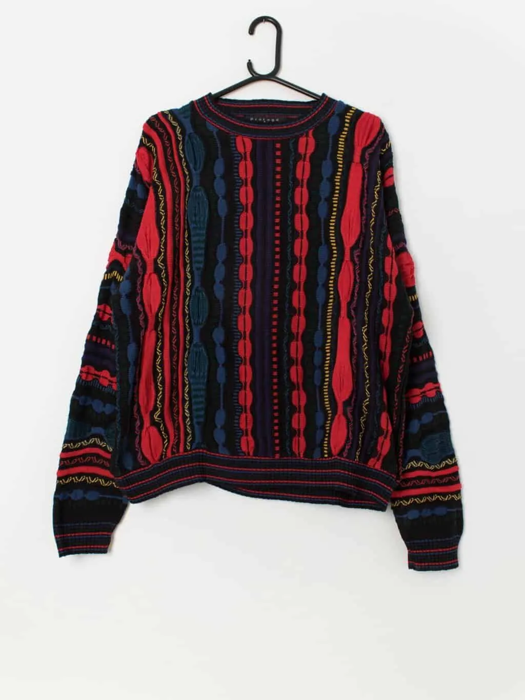 1990s vintage Protege Coogi style cotton jumper, made in USA – Large