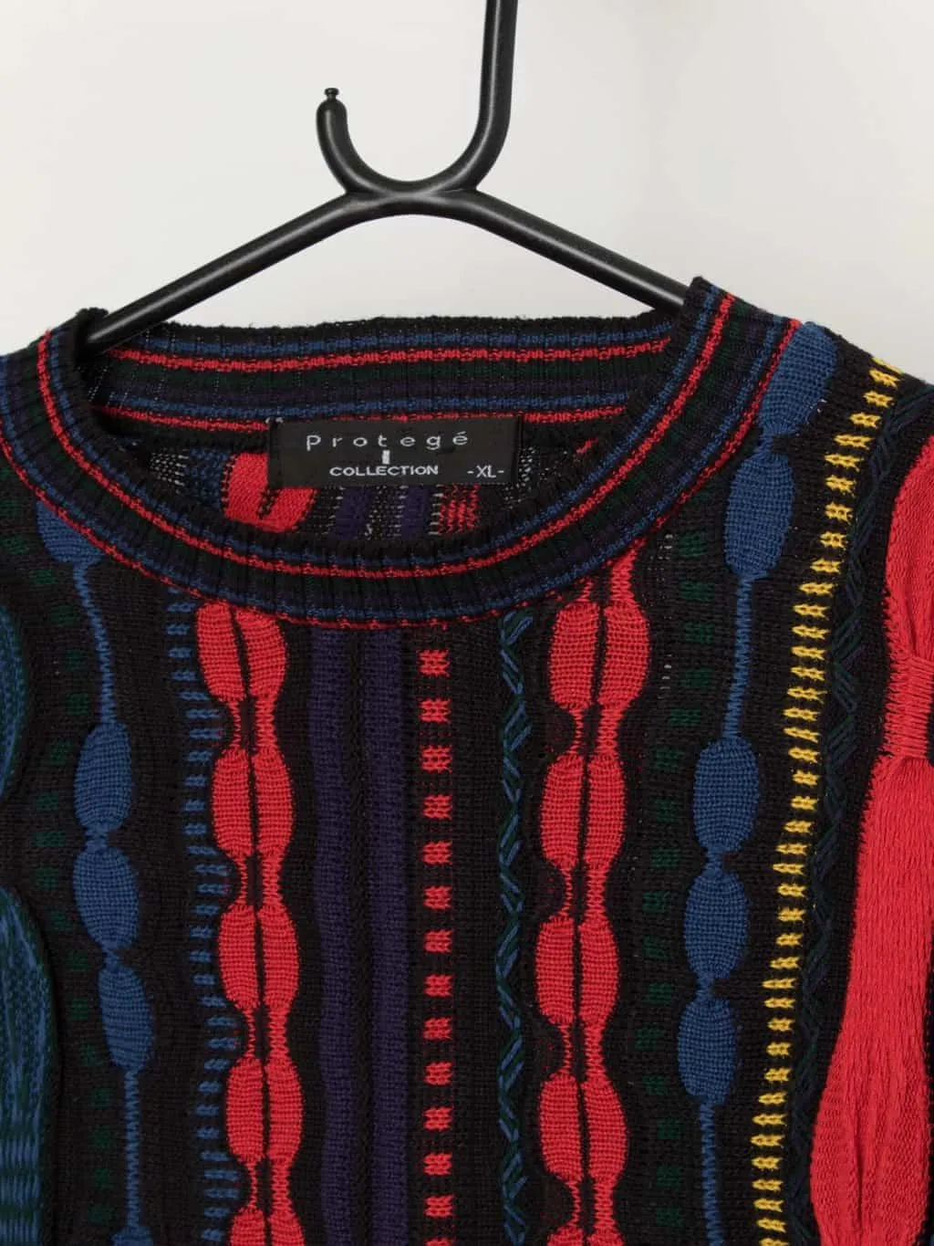 1990s vintage Protege Coogi style cotton jumper, made in USA – Large