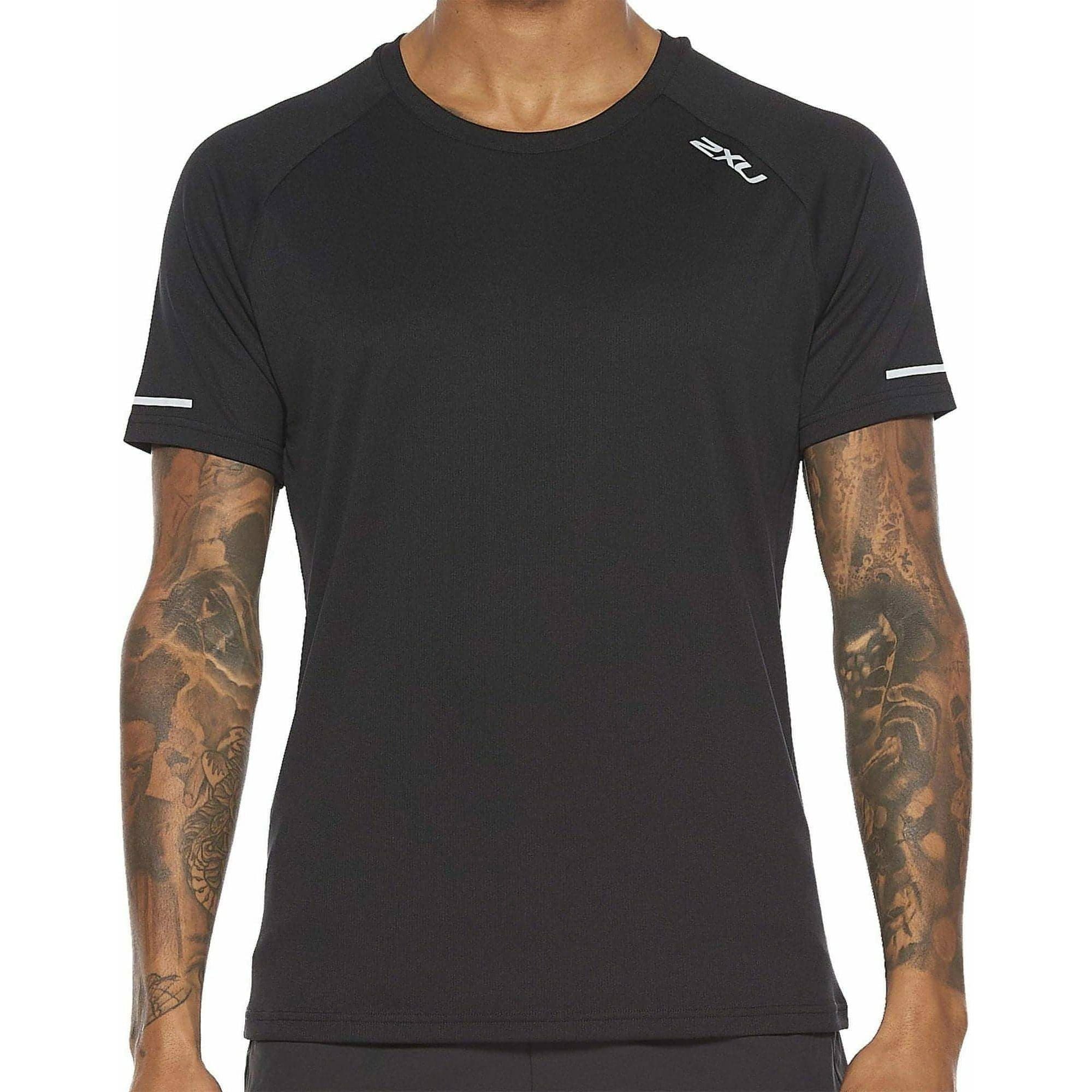 2XU Aero Short Sleeve Mens Running Top - Black