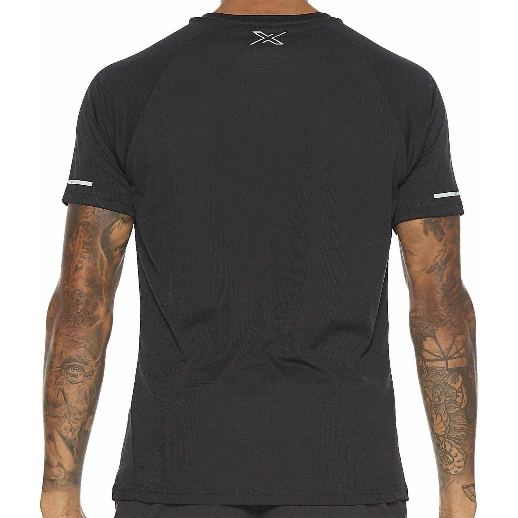 2XU Aero Short Sleeve Mens Running Top - Black