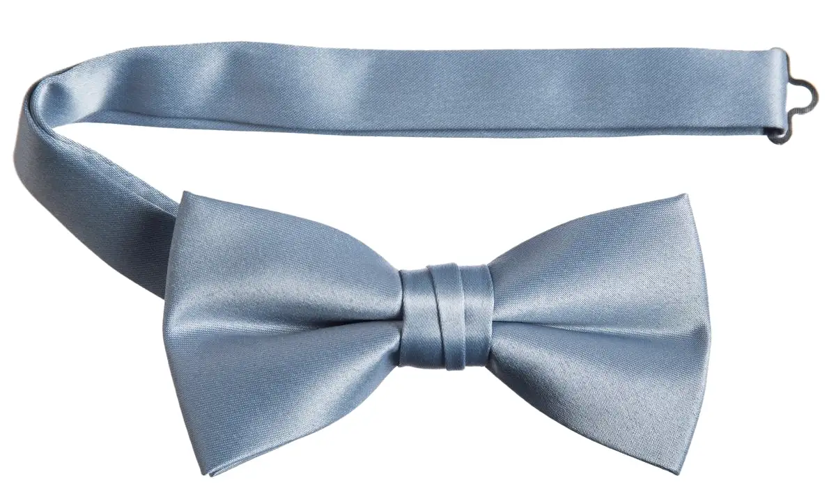 Adjustable Pre-Tied Bow Tie in Deluxe Polyester Satin | Men's & Boy's Sizes