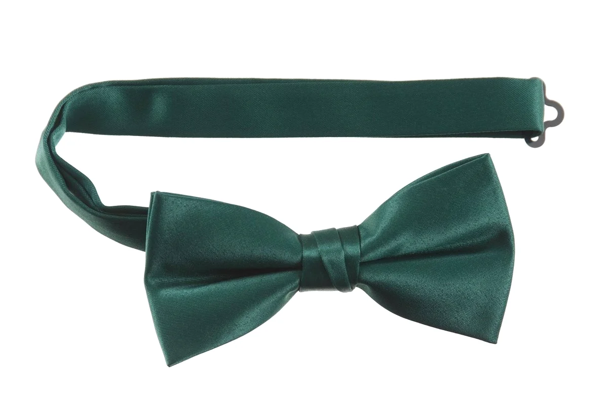 Adjustable Pre-Tied Bow Tie in Deluxe Polyester Satin | Men's & Boy's Sizes