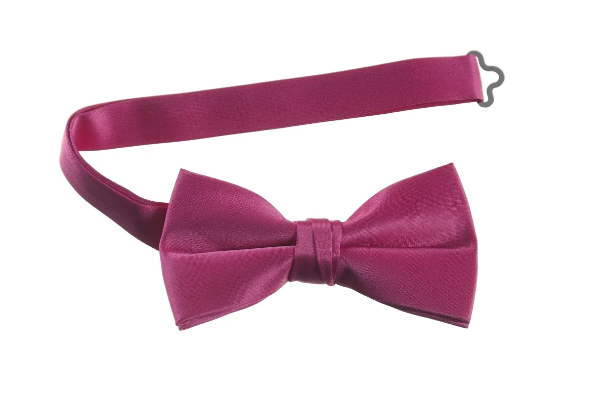 Adjustable Pre-Tied Bow Tie in Deluxe Polyester Satin | Men's & Boy's Sizes