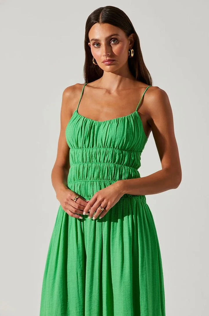 Andrina Dress in Kelly Green