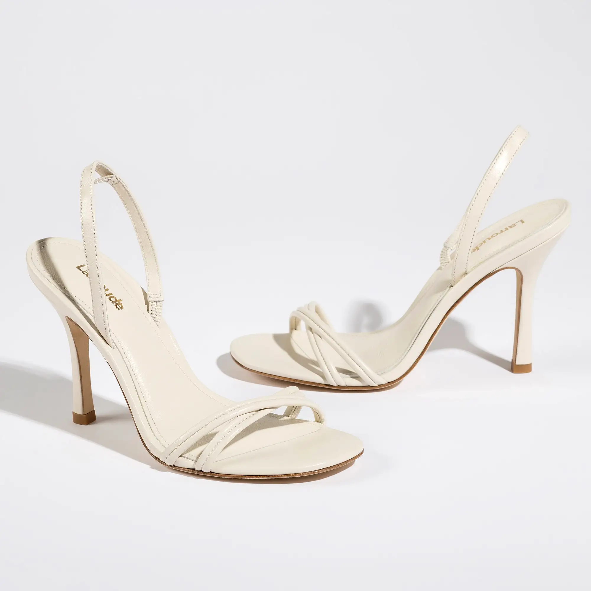 Annie Sandal In Ivory Leather