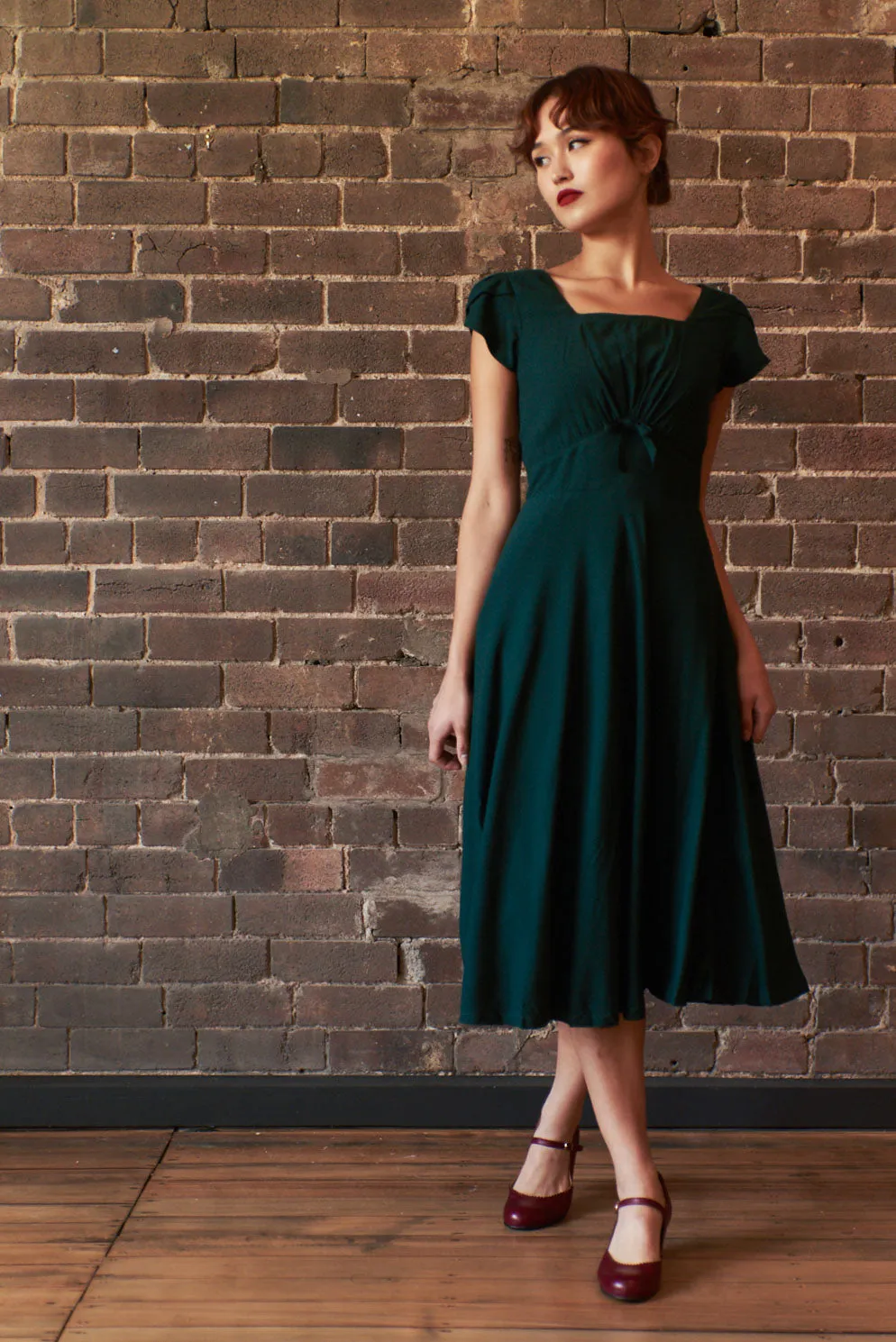 Astrid Bottle Green Dress