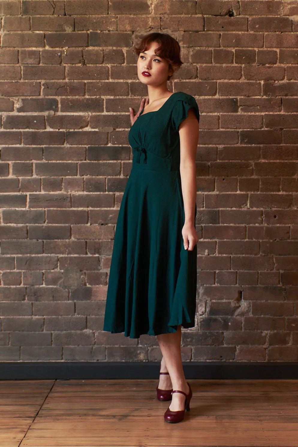 Astrid Bottle Green Dress