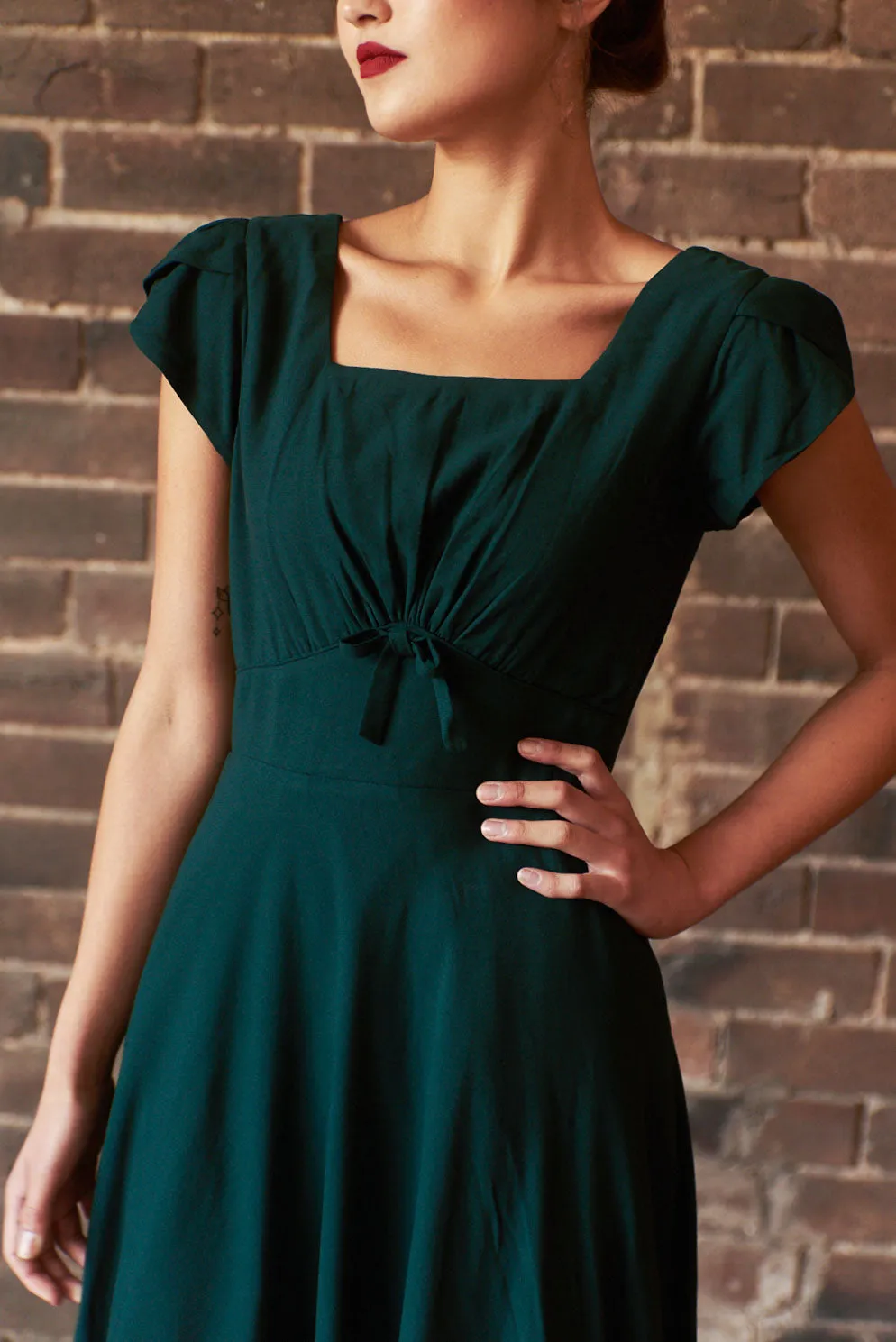 Astrid Bottle Green Dress