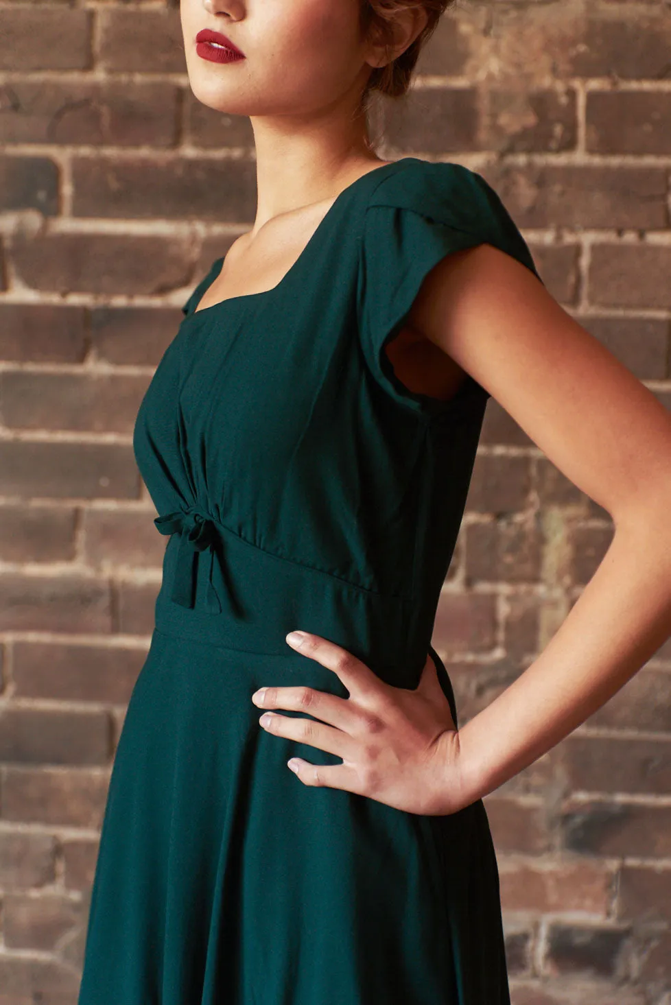 Astrid Bottle Green Dress