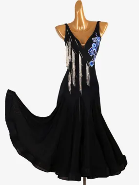 Ballroom Dance Costumes Black Women's Sexy Lycra Spandex Dress Dance Dress