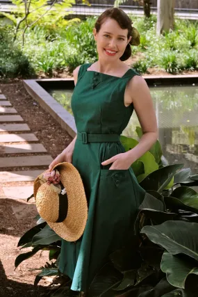 Bee Green Linen Dress