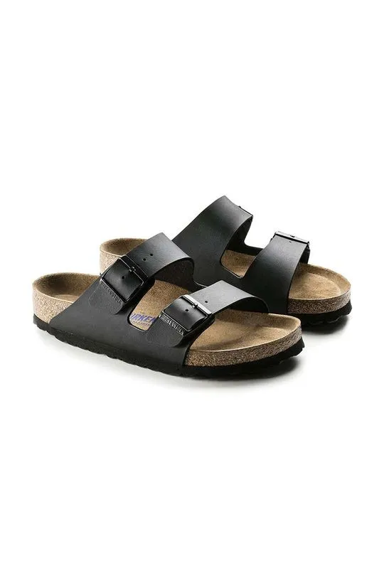 Birkenstock sliders Arizona SFB men's black color 551251