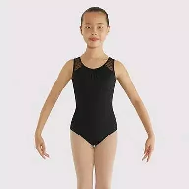 Bloch Black Heart Mesh Tank Leotard