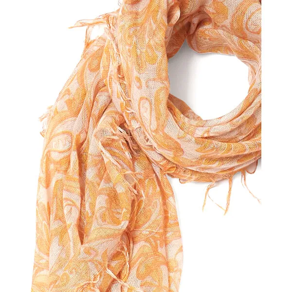 Chan Luu Marigold Free Bird Cashmere and Silk Scarf