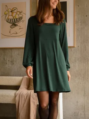 Charlotte Forest Green Rib Dress