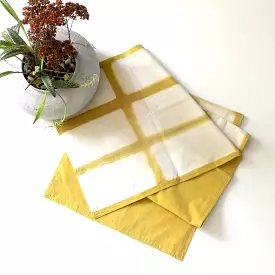 Chechi Rectangle Pattern Shibori  Reversible Table Runner