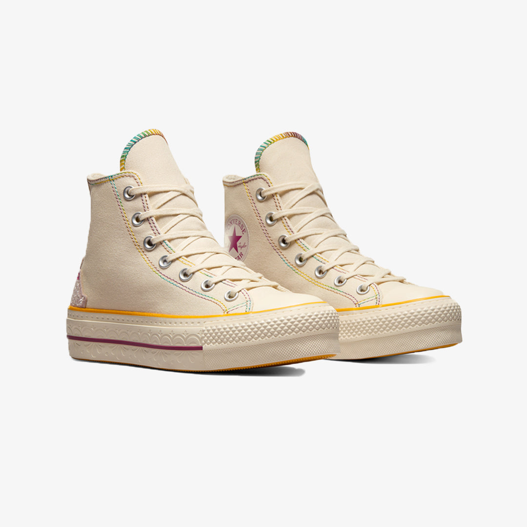 CHUCK TAYLOR ALL STAR LIFT HI 'NATURAL IVORY/LEGEND BERRY'