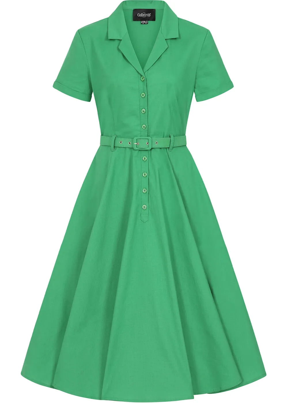 Collectif Caterina 40's Swing Dress Green