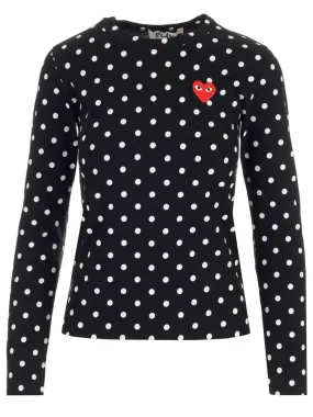 Comme des Garons Play Polka Dot Long-Sleeved T-Shirt