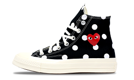 Converse Chuck Taylor All-Star 70 Hi Comme des Garcons PLAY Polka Dot Black