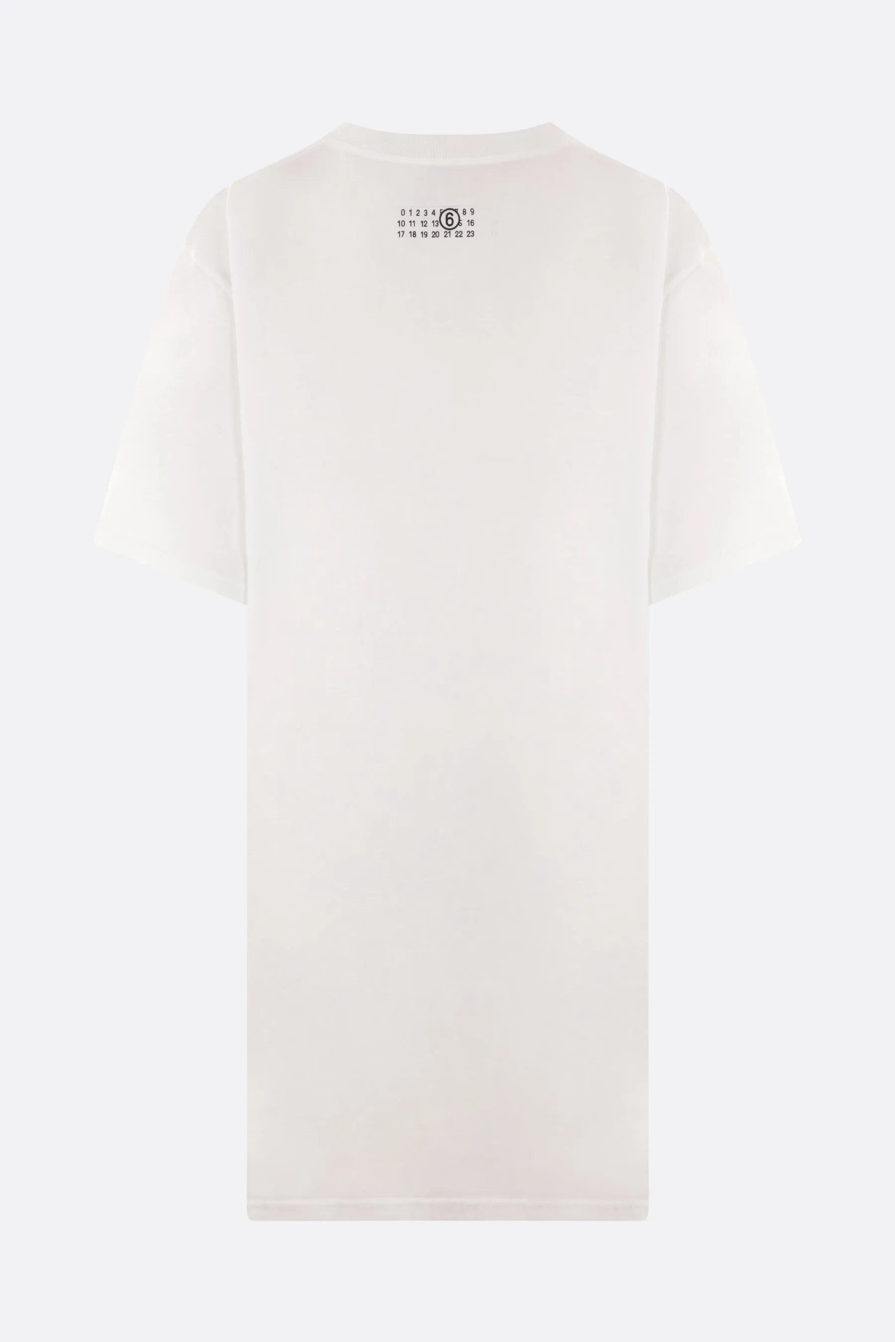 cotton extra-long t-shirt with logo print