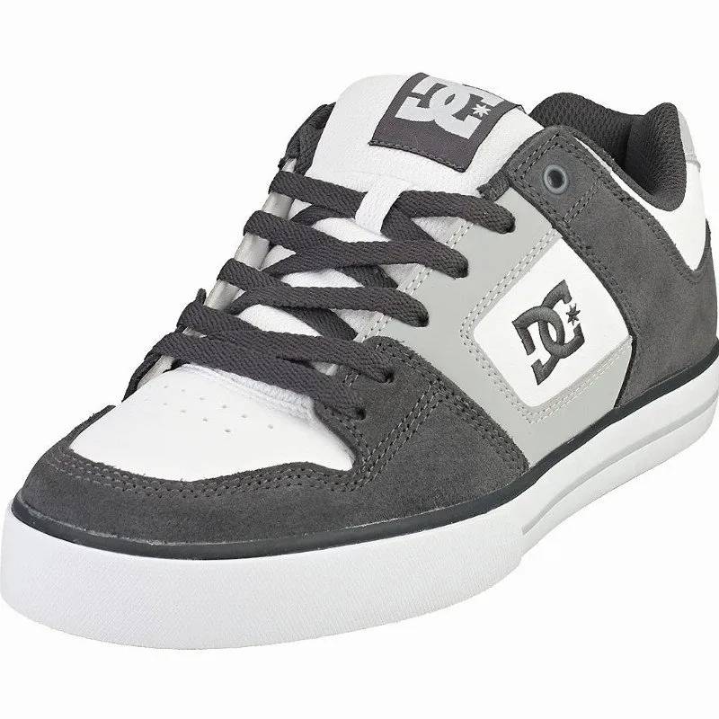 DC Shoes PURE - LEATHER SHOES FOR MEN GREY