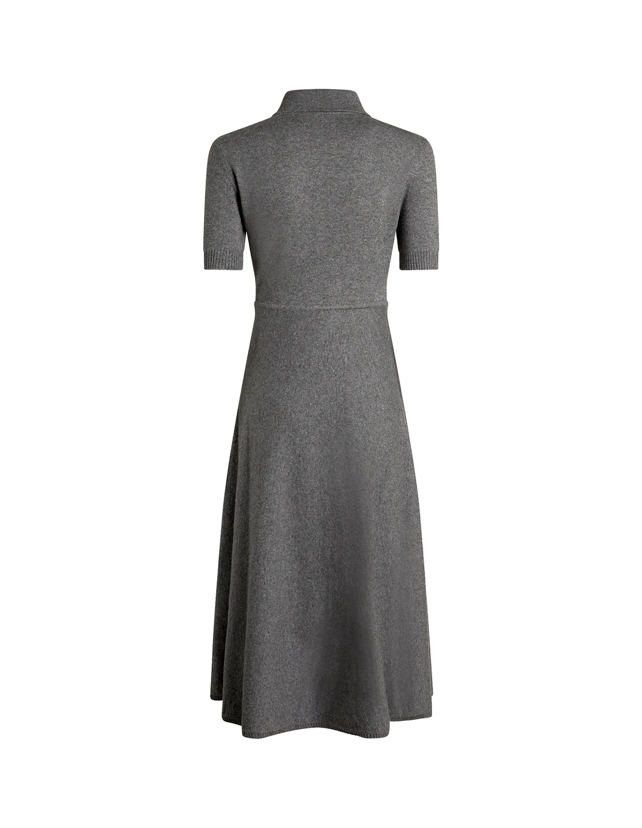 ETRO Dark Green Polo Dress in Knit and Silk