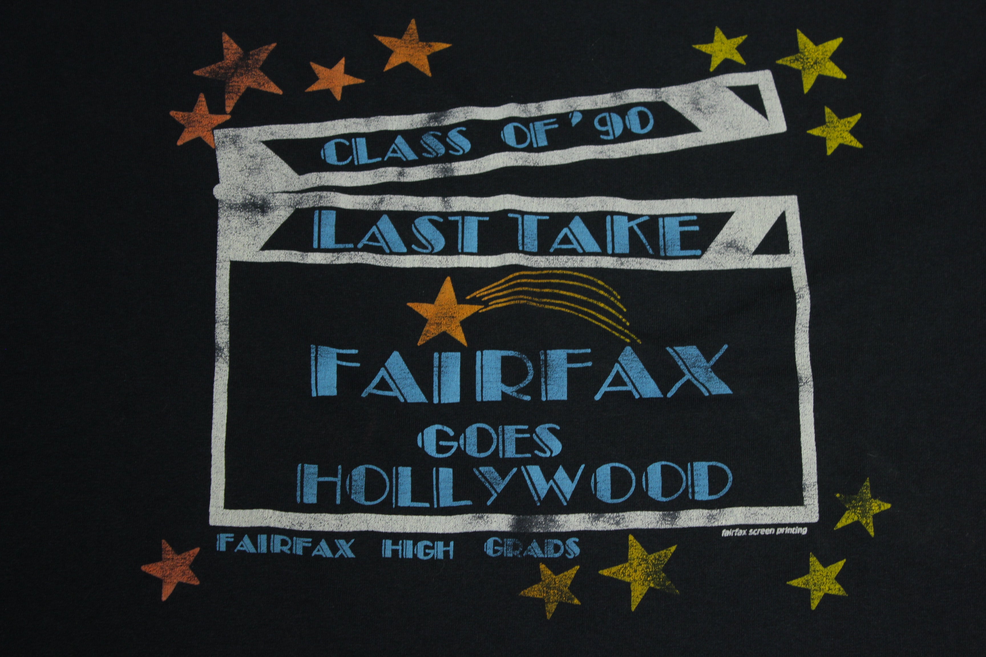 Fairfax High Los Angeles Hollywood Class of 1990 Vintage 90's Screen Stars T-Shirt