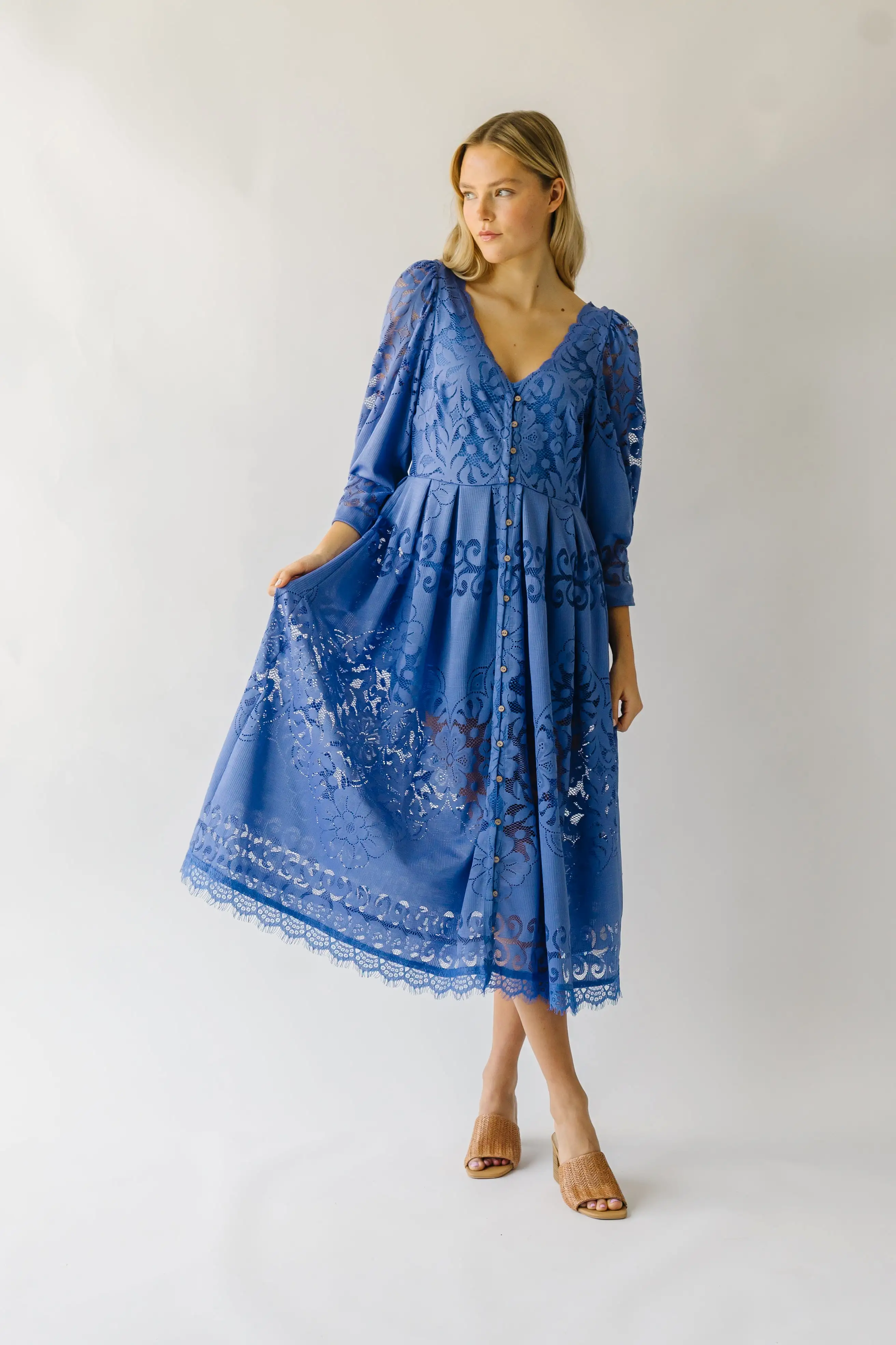 Free People: Shadow Dance Midi Dress in Persian Jewel