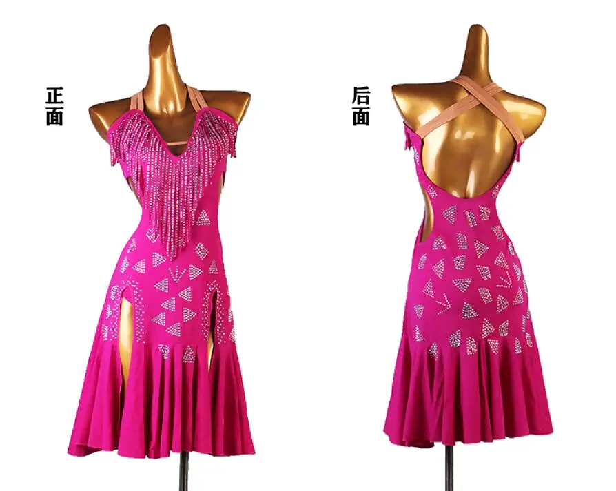 Fuchsia Flair Latin Dance Competition Dress | LQ229