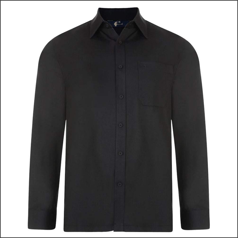 Gabicci Z06 Blck Long Sleeve Polo Top.