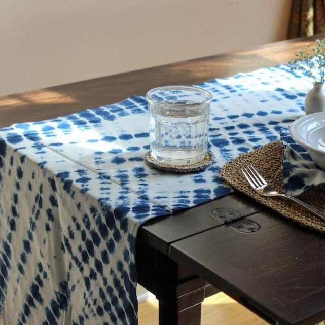 Geetha Shibori Tie-Dye Table Runner