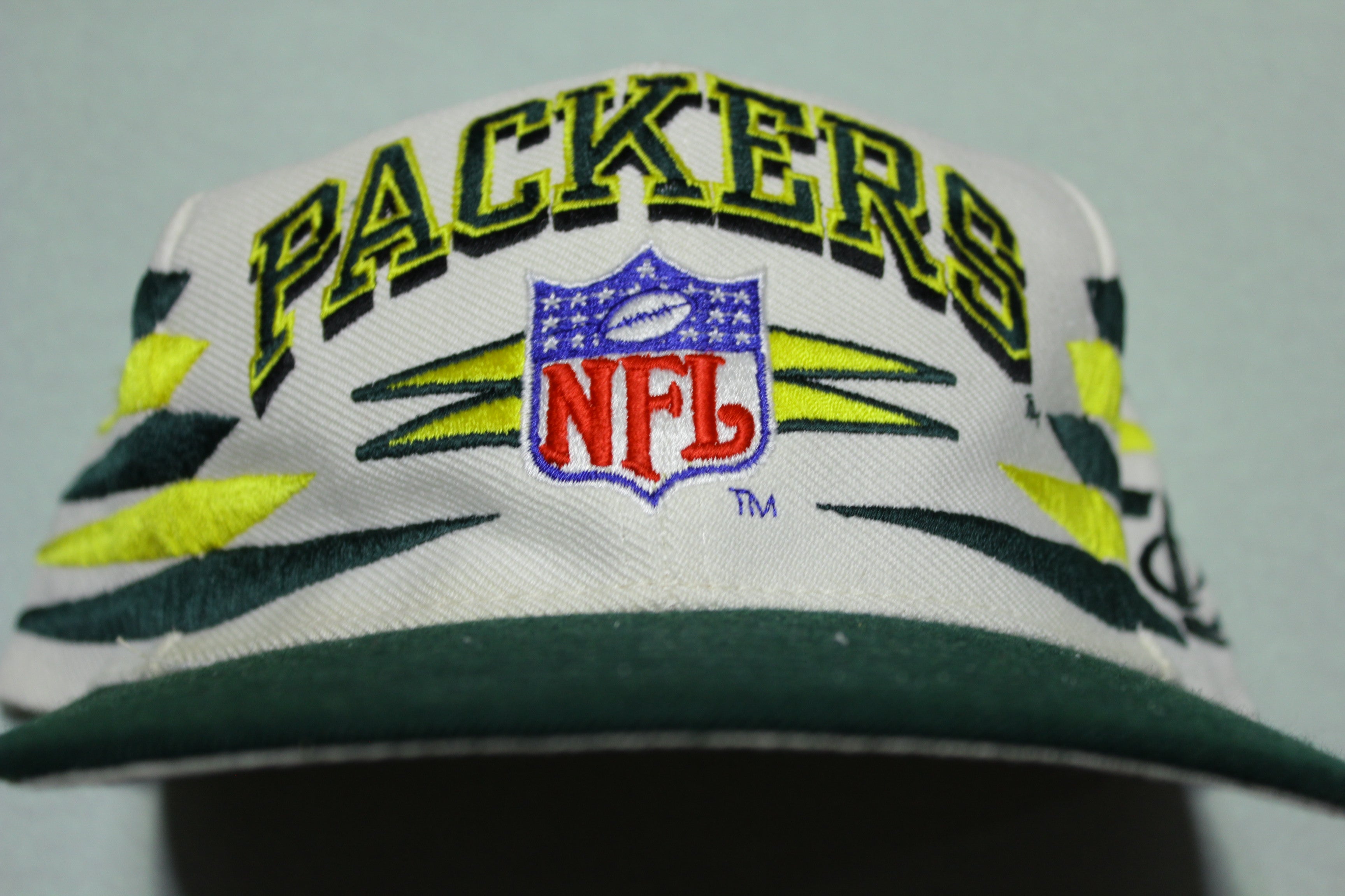 Green Bay Packers NFL Pro Line Diamond Vintage 90's Trucker Snapback Adjustable Hat