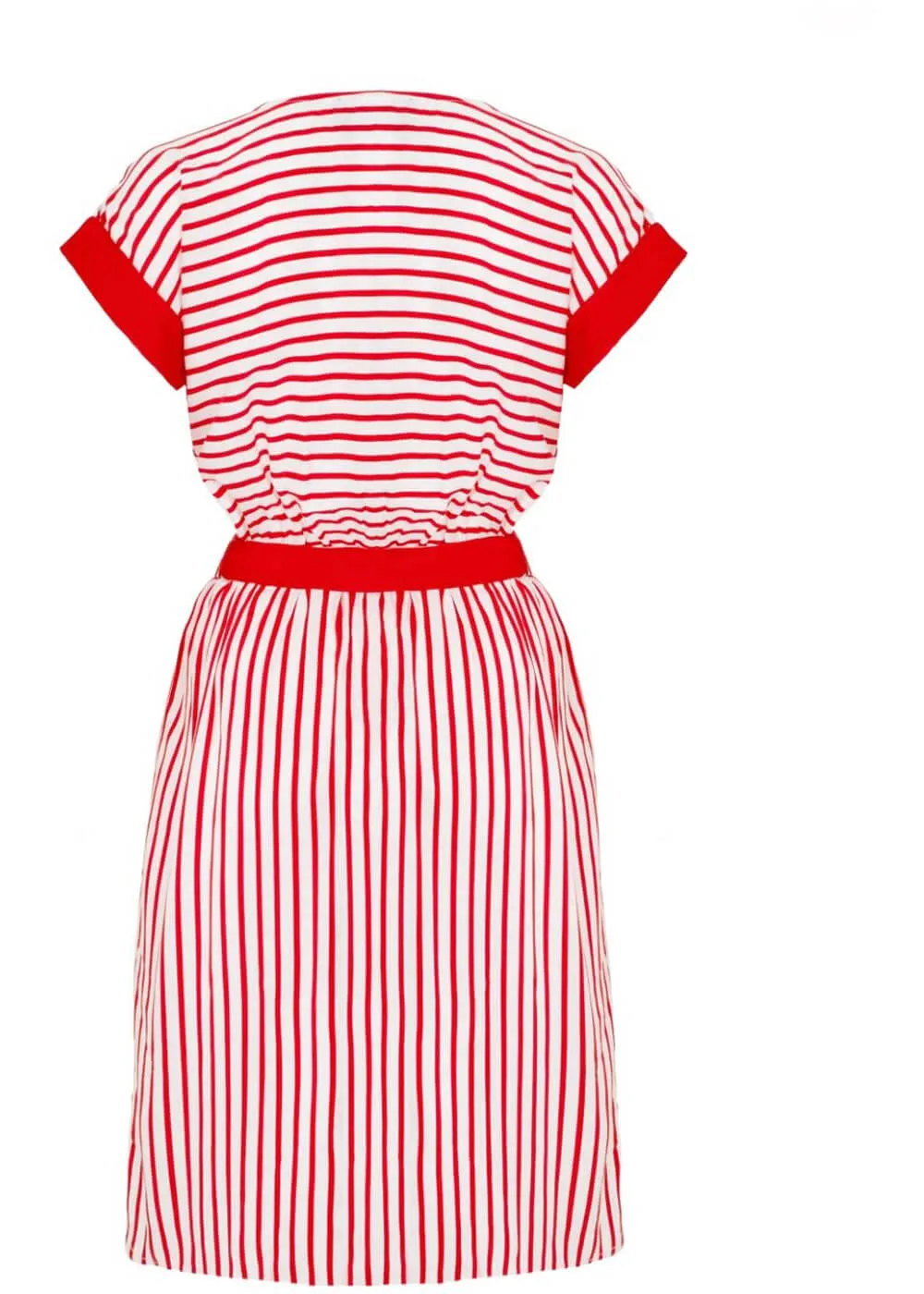 Hell Bunny Ahoy Stripe 40's Dress Red