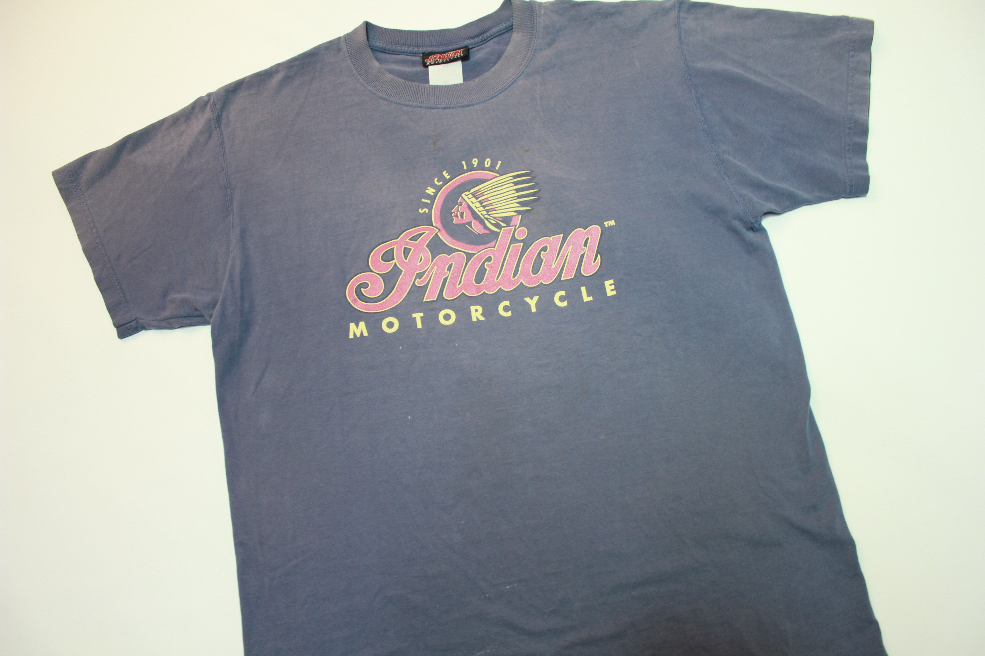 Indian Motorcycles Post Falls Idaho Vintage 90's Biker Est. 1901 T-Shirt