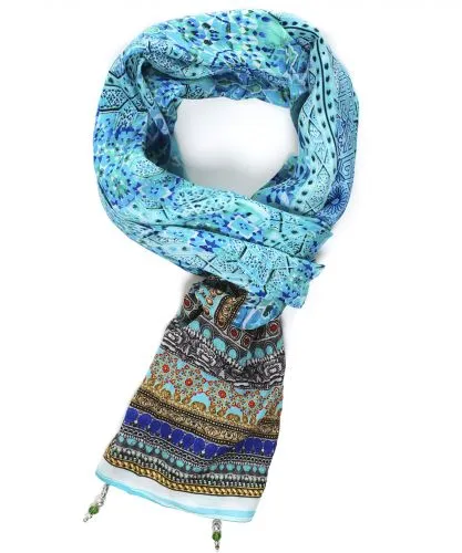 Inoa Blue Atlantis Silk Scarf | Jules B