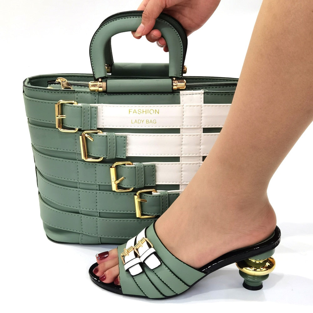 Italian Shoes And Bag Sets For Evening Party