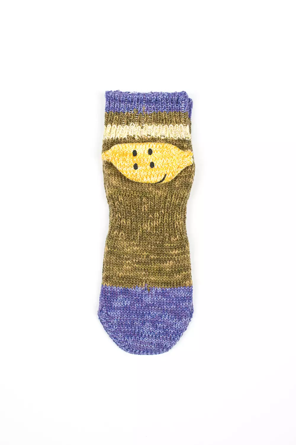 Ivy Rainbowy Happy Heel Short Socks Khaki