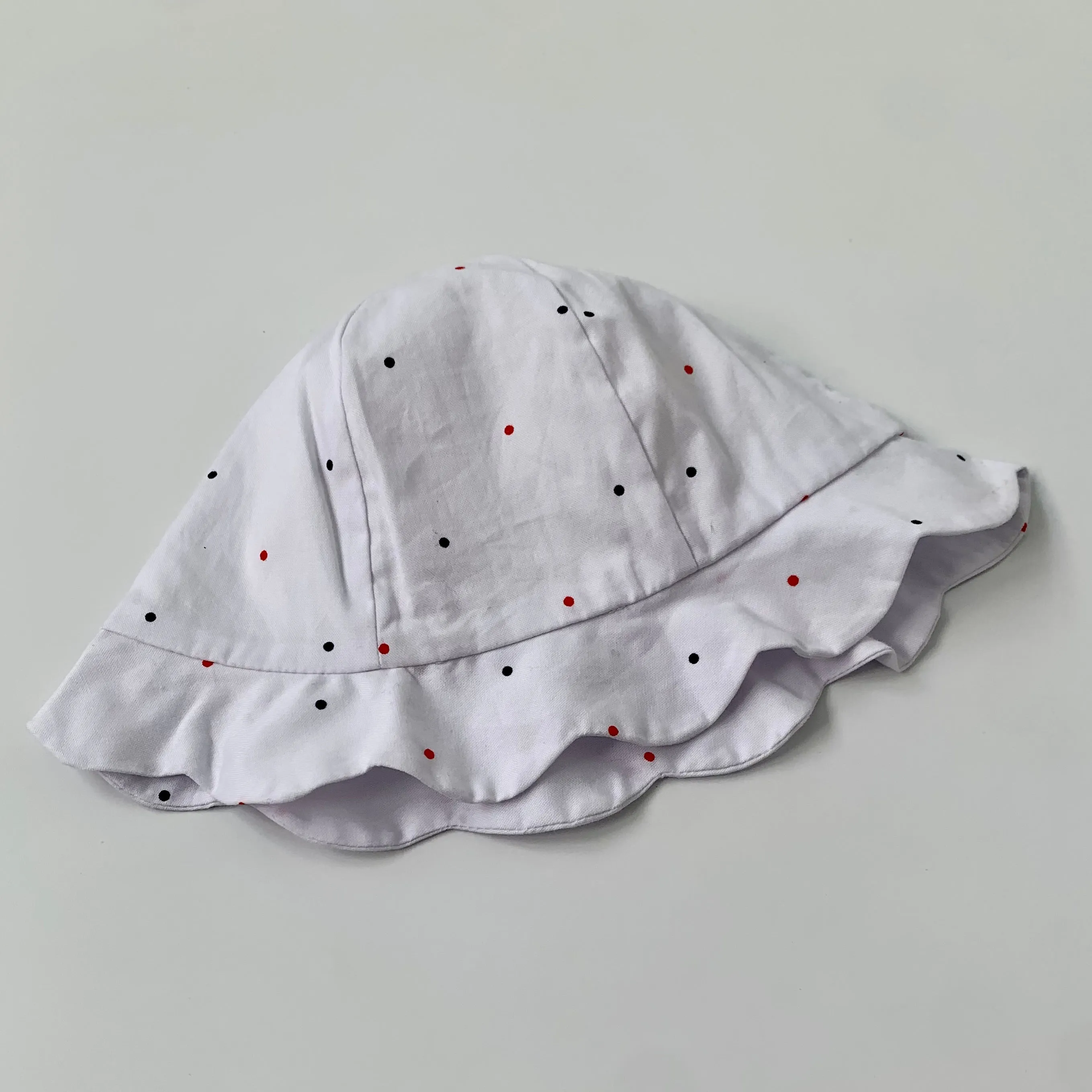 Jacadi White Polka Dot Sunhat: 2-3 Years