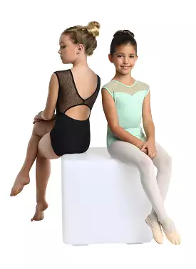 Kids Skyla Polka-Dot Mesh Leotard