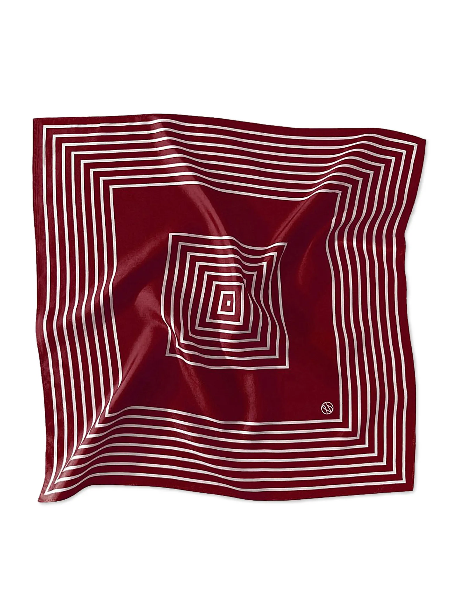 LE SCARF NO. 14 STRIPED WINE RED