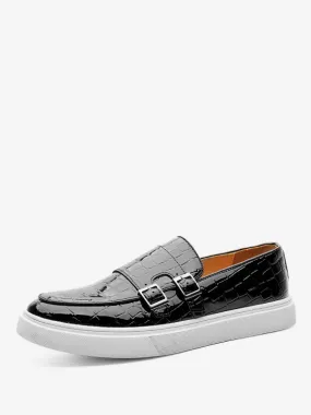 Loafer Shoes For Men Strap Monk Shoes