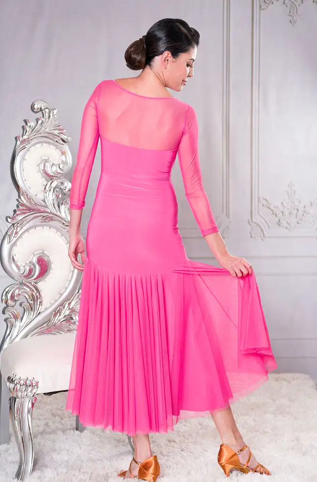 Long Ruched Sweetheart Ballroom Dress by Dance America D206