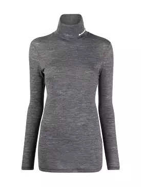 Long sleeve top with funnel neckline