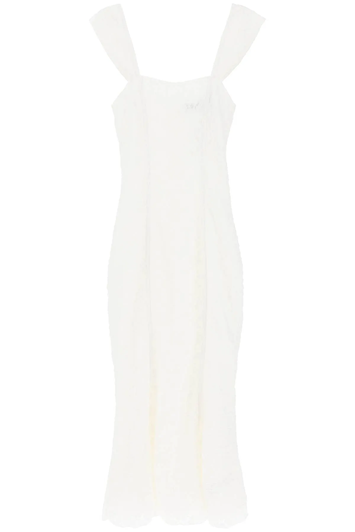 maxi lace dress in italian 113021400 Bright White