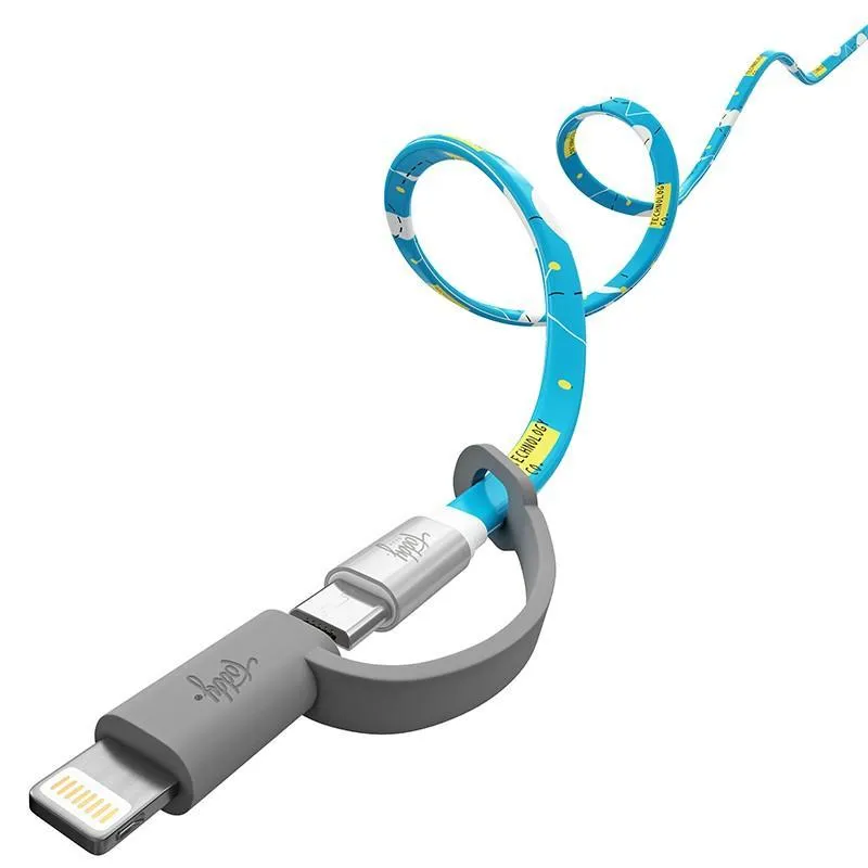 Micro-USB to USB Charge and Sync Cable with Apple MFi Certified Lightning Adapter TTA003, Full Color