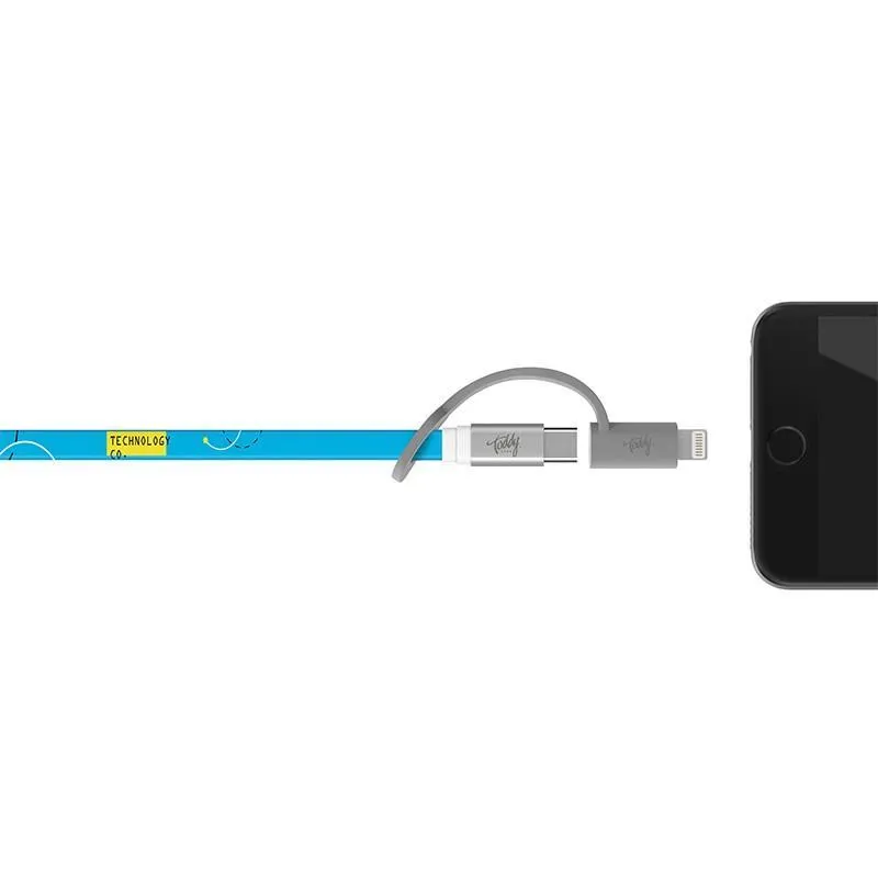 Micro-USB to USB Charge and Sync Cable with Apple MFi Certified Lightning Adapter TTA003, Full Color