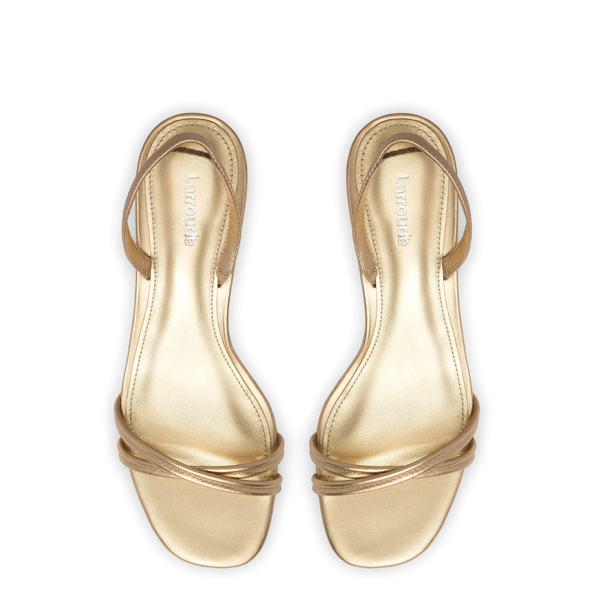 Mini Annie Sandal In Gold Metallic Leather