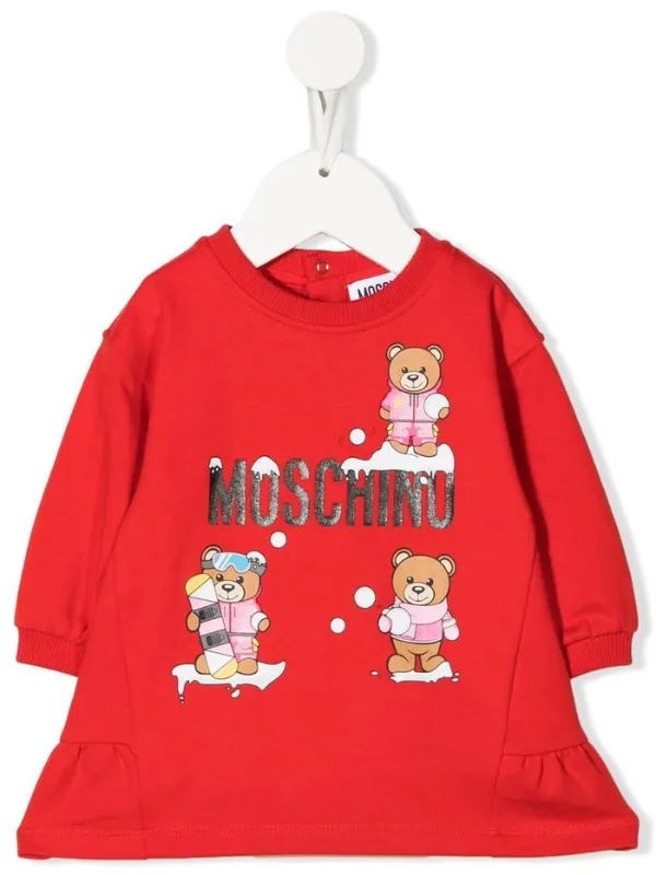 Moschino Dress Logo Red